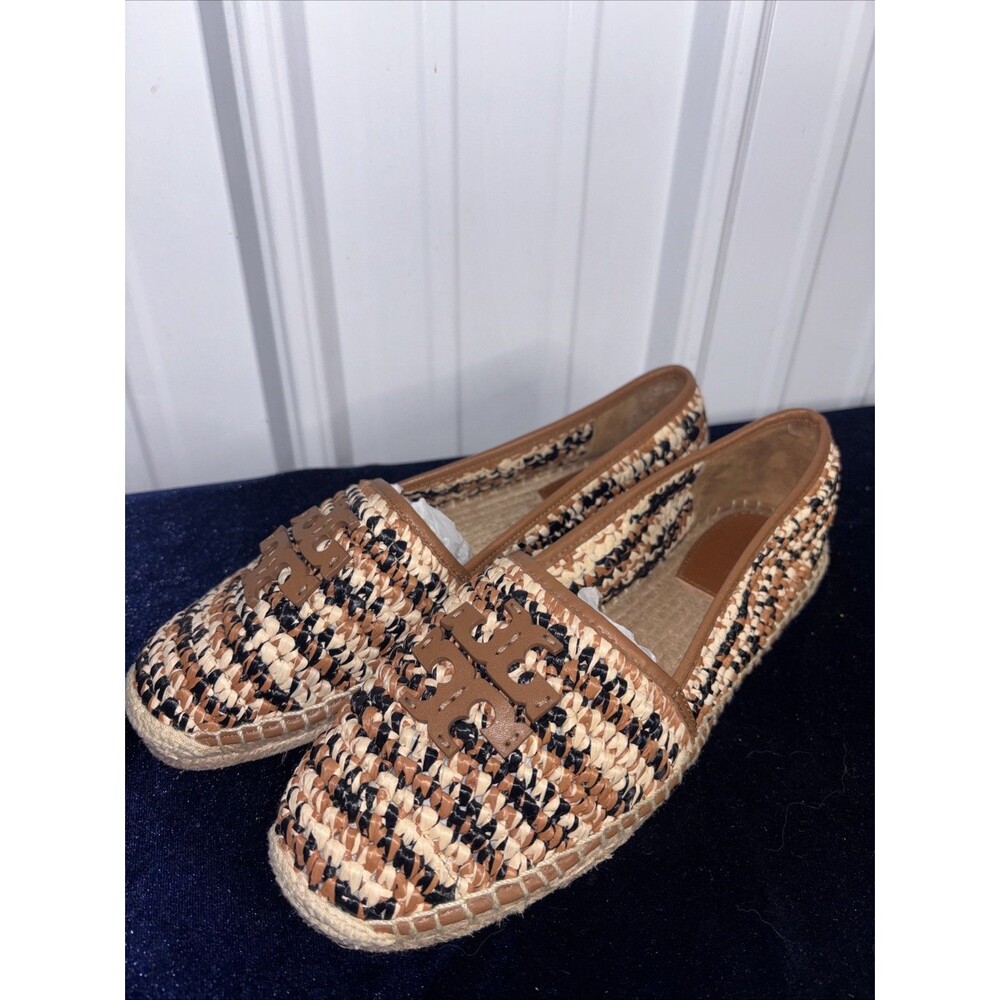 Tory Burch Everly Raffia Espadrille Size 11 EUC